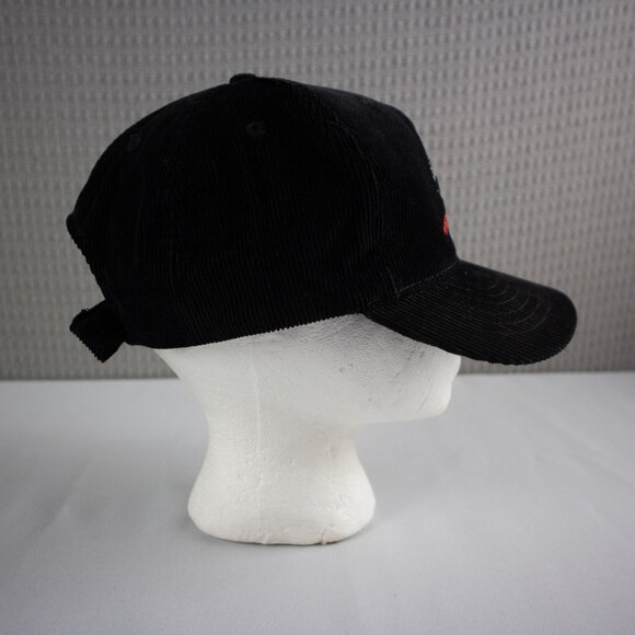 Spyder Corduroy Black Logo Strapback Hat Vintage - Picture 4 of 8